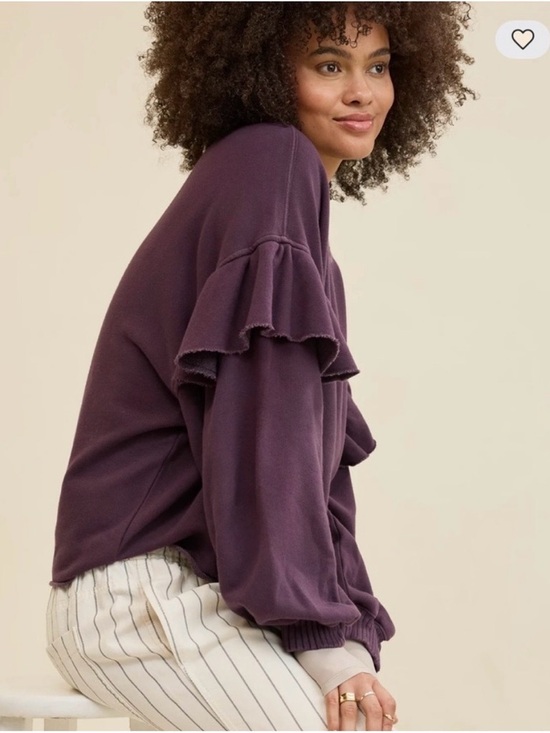 aerie Tops - Aerie Ruffle Sleeve Sweatshirt